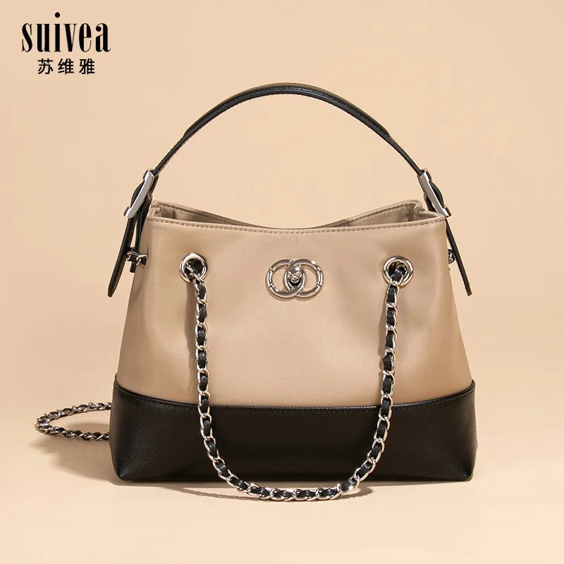 

Роскошная водонепроницаемая нейлоновая сумка-тоут большой вместимости в стиле ретро для женщин, пригородная сумка через плечо на одно плечо