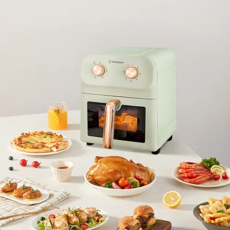 หม้อทอดไฟฟ้าภายใน6ลิตรทำจากโลหะหม้อทอด Air fryer 220V 50Hz หม้อทอดไฟฟ้าอเนกประสงค์ขนาด1500วัตต์