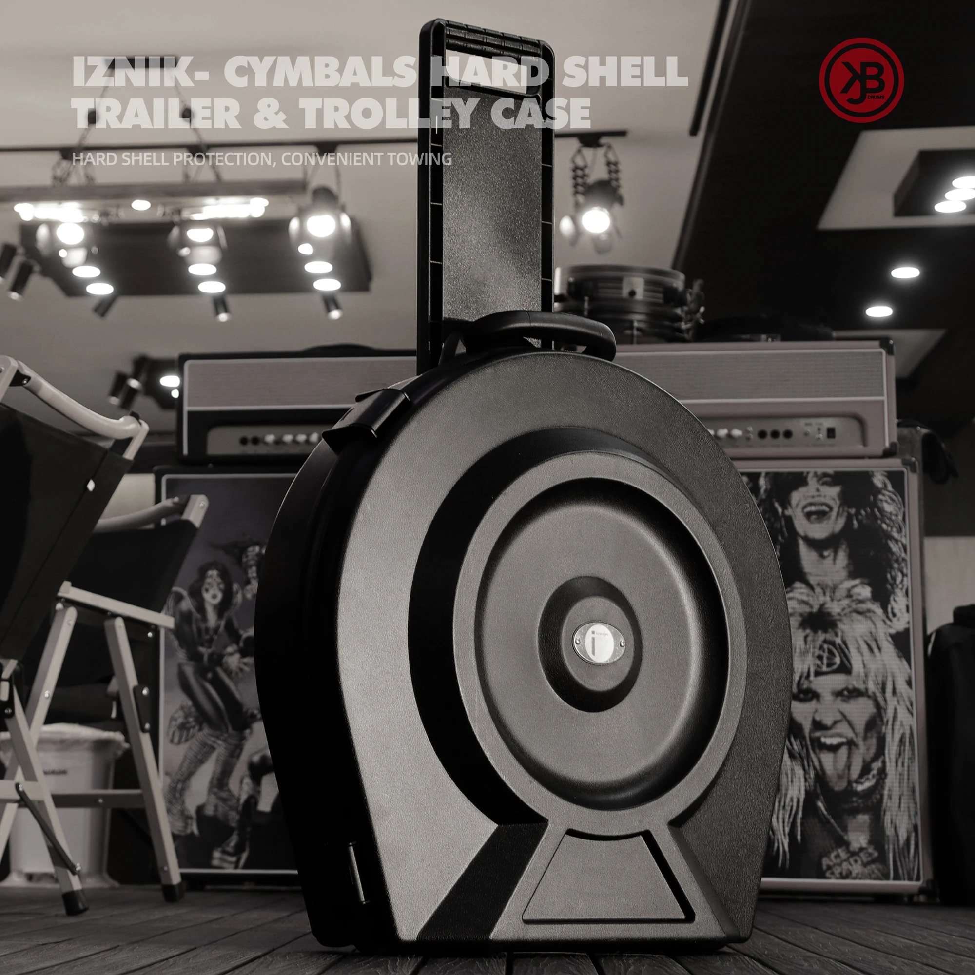 Precussie Drumbekkens Hard Shell Trailer en trolleykoffer Beschermtas met handvat en wiel TOT 20 inch bekken