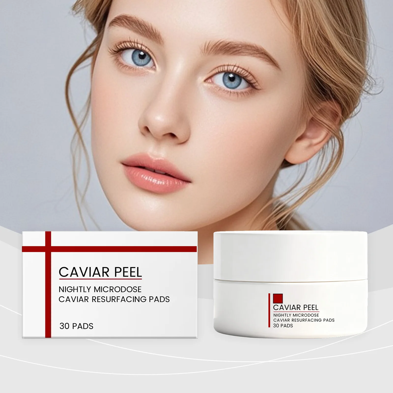 

Caviar Exfoliating Pads Deep Cleansing Repairing Pore Hydrating Brightening Toner Wipes Smooth Texture Korean Facial Skin Care