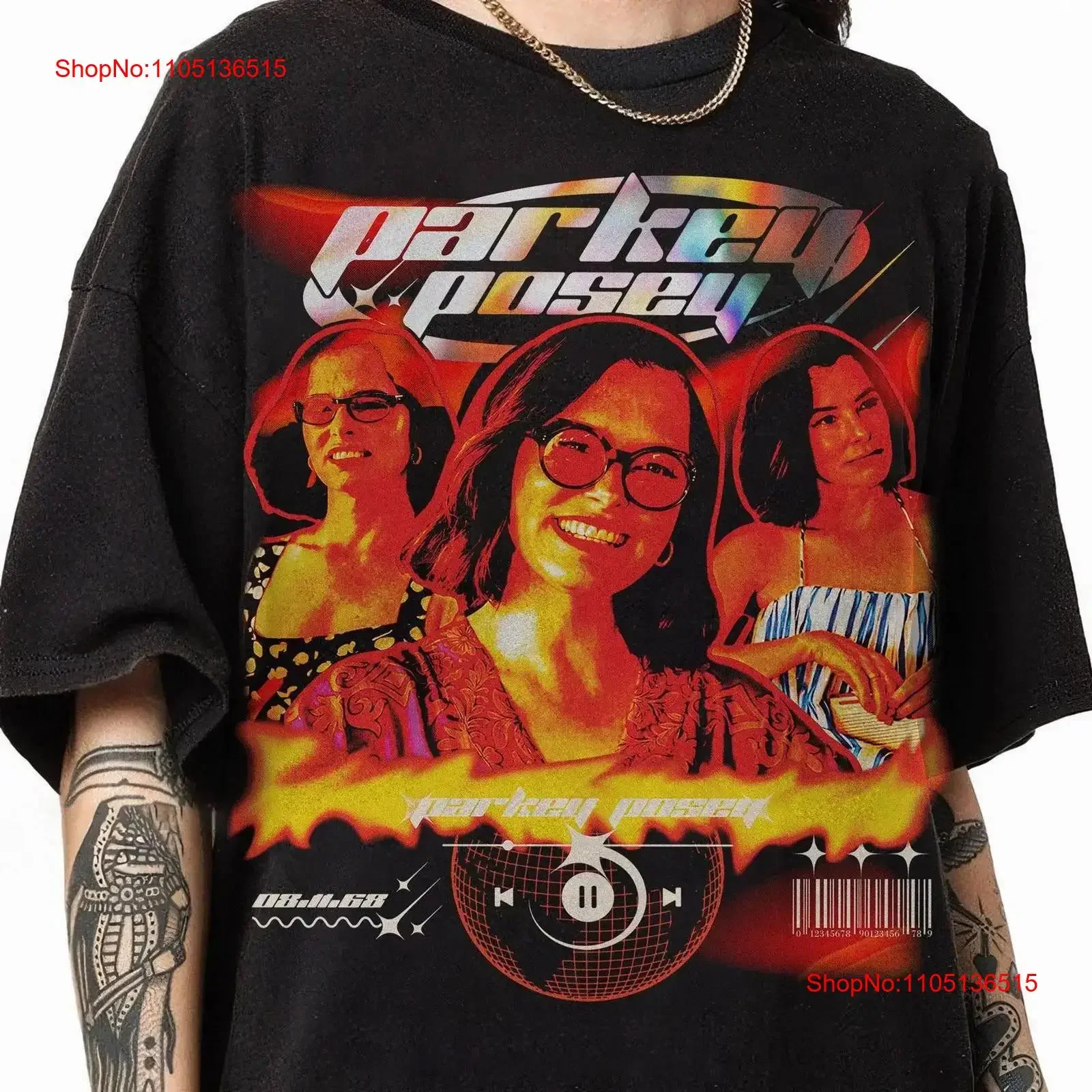 

Vintage Parkey Posey Homage T Shirt Bootleg B vintage Washed Unisex fashion Slightly Casual homme Comfortable Breathable