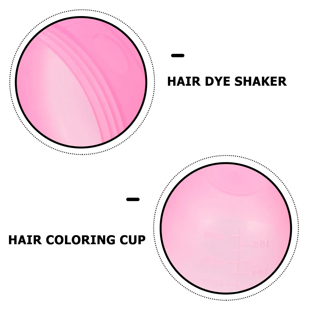 

3 Pcs Blender Colorful Shake Cup Salon Mixing Shaker Plastic Hair Dye Measuring