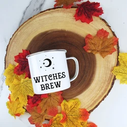 Witches Brew tazza da caffè tazza smaltata di Halloween tazza da festa di halloween regalo tazza di Halloween bicchieri tazza autunnale