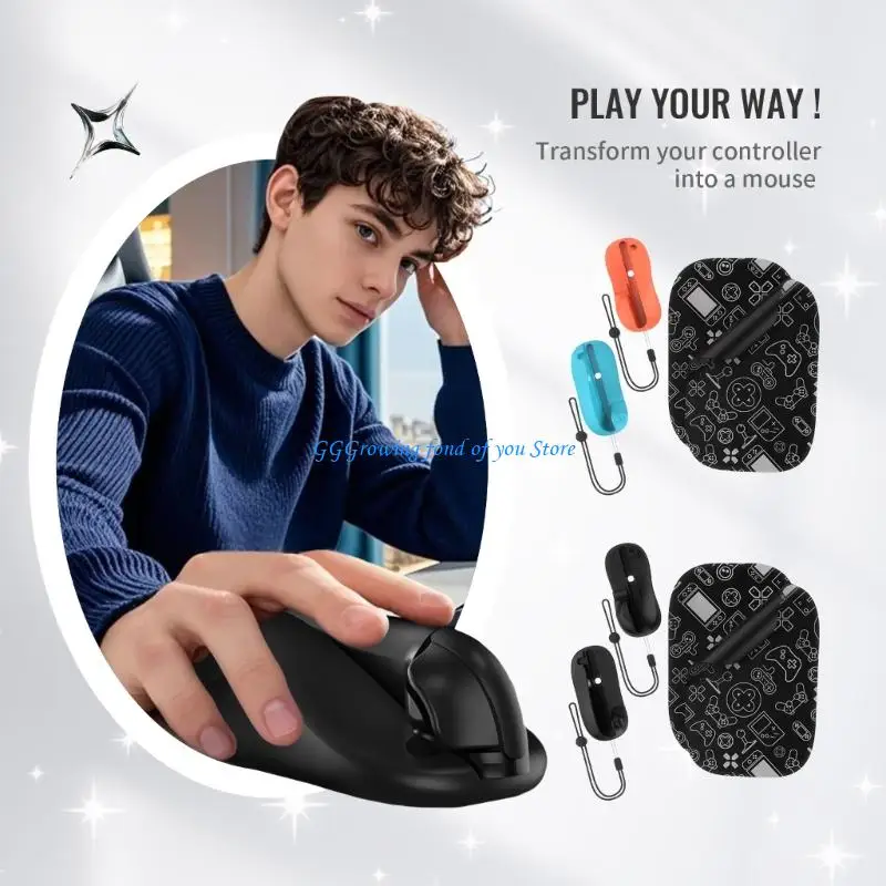 

H9EB Mouse Grip Stand for NS2 Left Right Handle Gamepad Desktop Mousepad