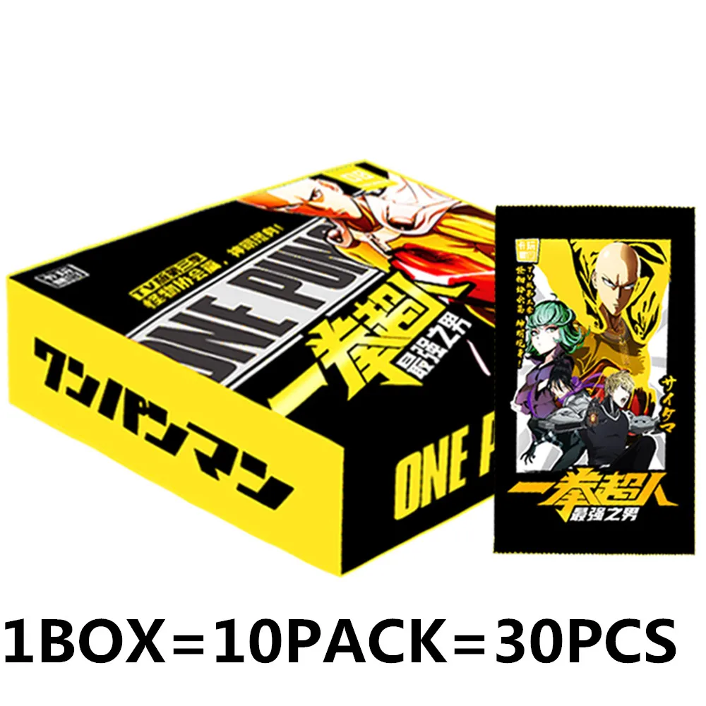 Original One Punch Man Battle Cards Anime Figures Saitama Genos Card Bronze Barrage Flash Collection Card Toy Gifts for Children