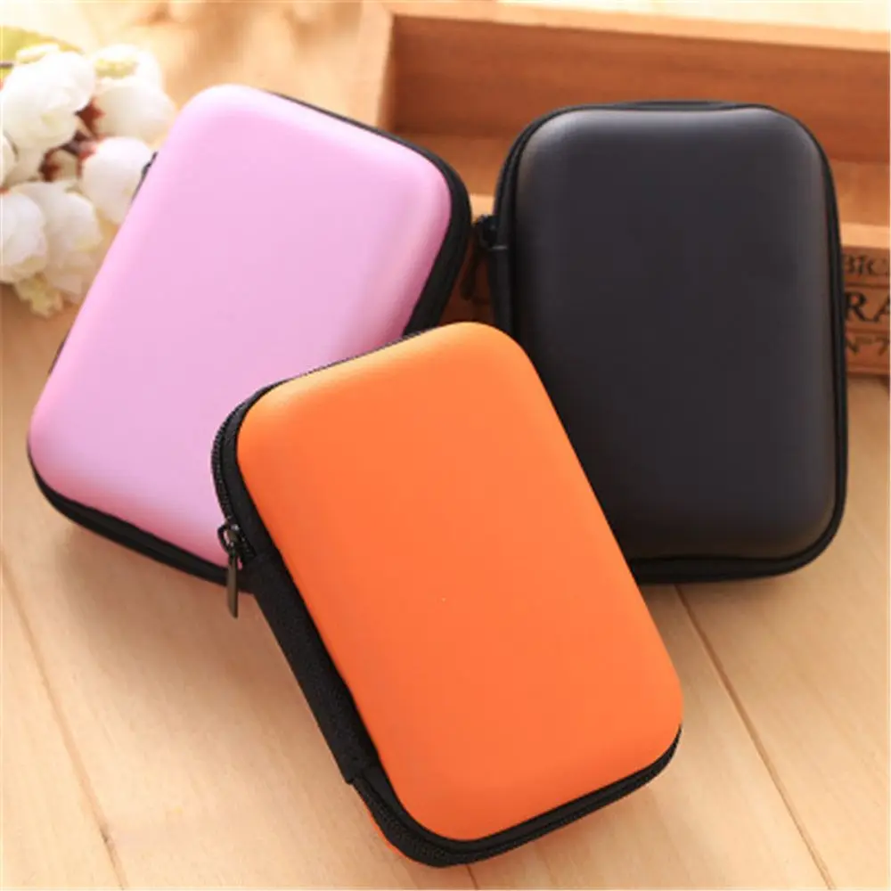 Multifunction HDD Carry Case Cover Earphone Box Zipper Pouch HDD Bag EVA Storage Box Hard Disk Case