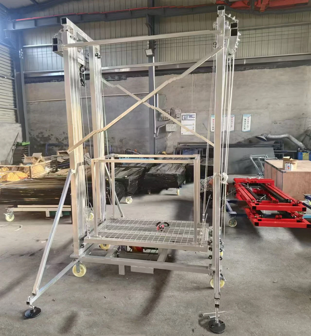 New Trend Machine 2-10M Rust Resistant Galvanized Electric Lifting Scaffold Lift Electric Scaffolding for Factory Warehouse