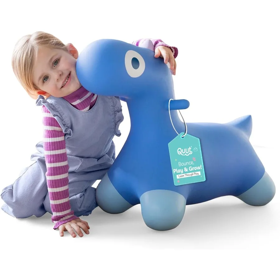 

Hoppi Dino Jumping Inflatable Toy Cosmic Blue for 18 Months+ Indoor Outdoor Use with Pump Gift Design