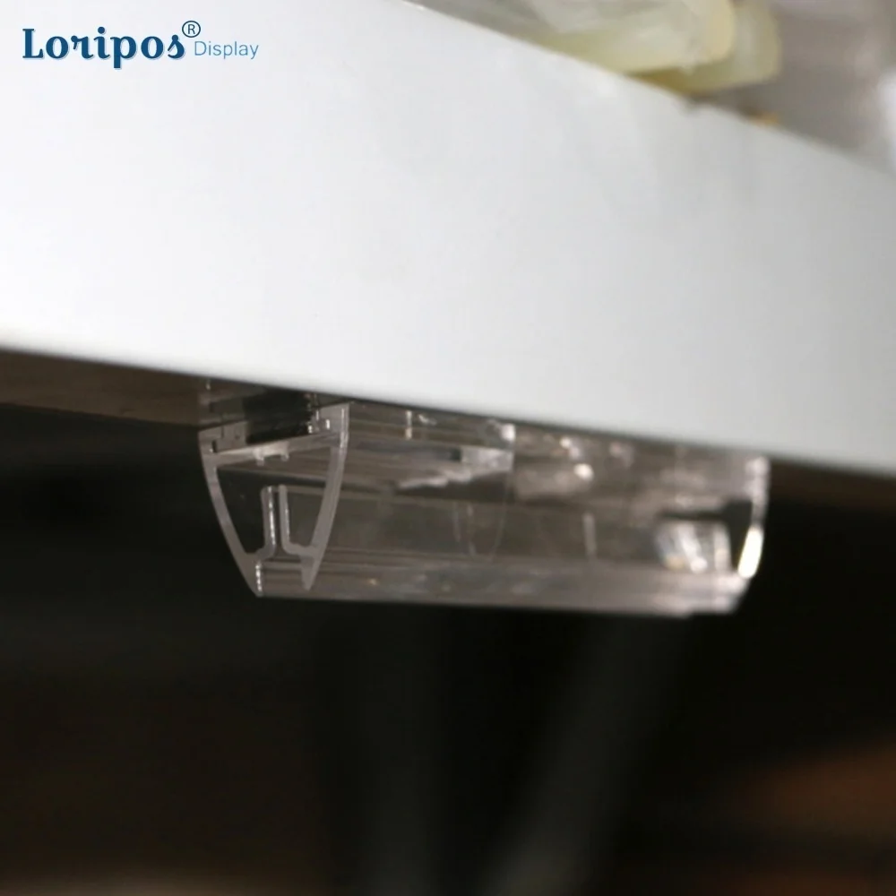 Plexiglass Holder Magnetic Slot Base Plexiglass Stand with Label Clips Fasten Acrylic Panels Plexiglass Sheets