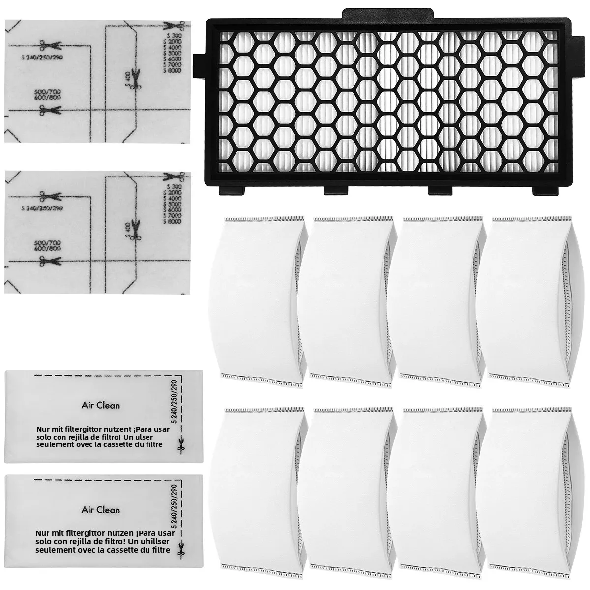 5 Bolsas + 2 Filtros Gratis Para Aspiradora Miele S400 - Mantenla Como Nueva