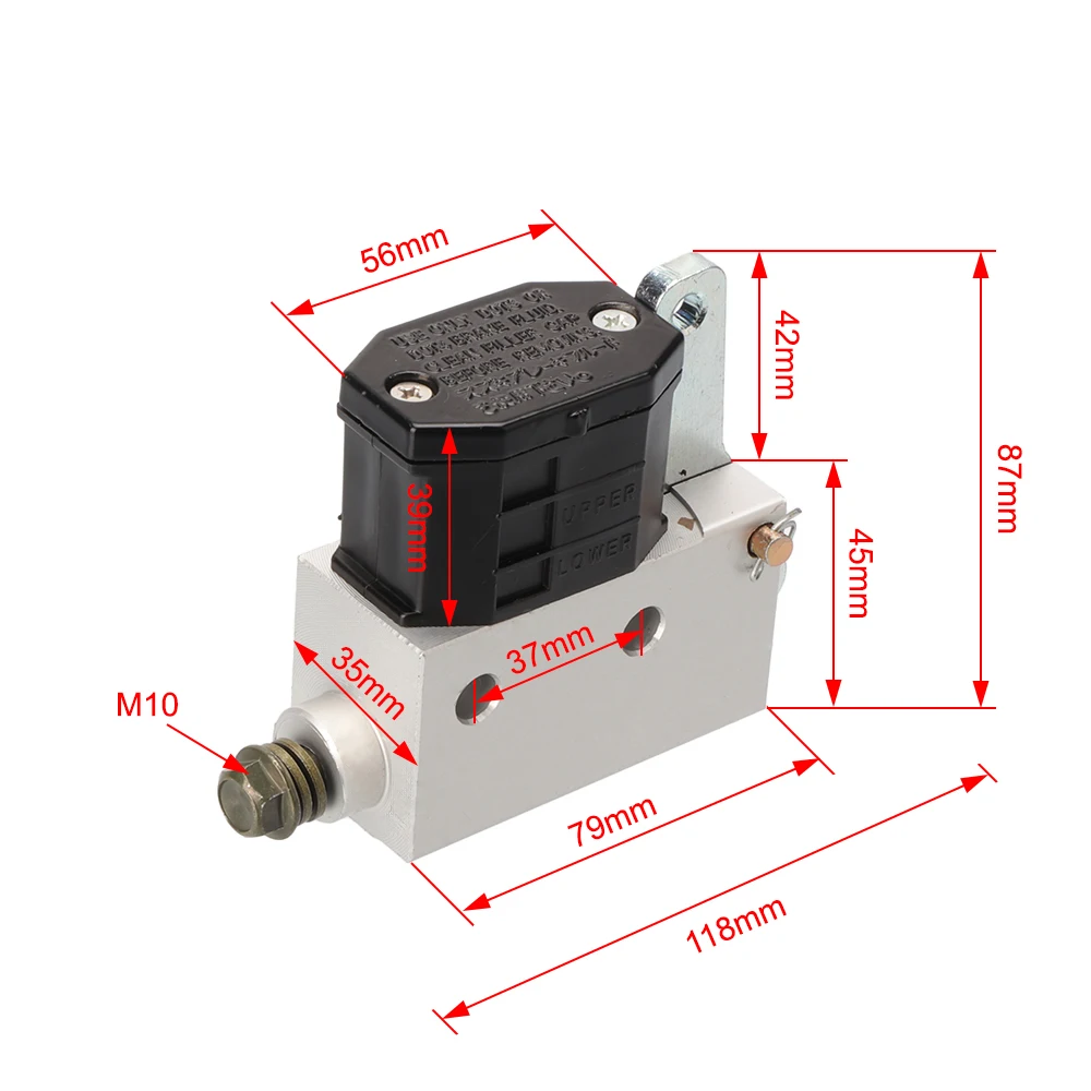 Bomba de freno maestro hidráulico de pie trasero M10, alto rendimiento, apto para Kart de pista de derrape DIY, piezas de ATV de Buggy de tres ruedas