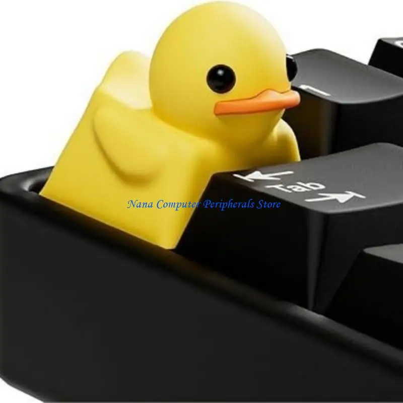 

F68C ESC Resin Duck Keycap For Stress Relief Keyboards Accessory Customizable Design Durability Material