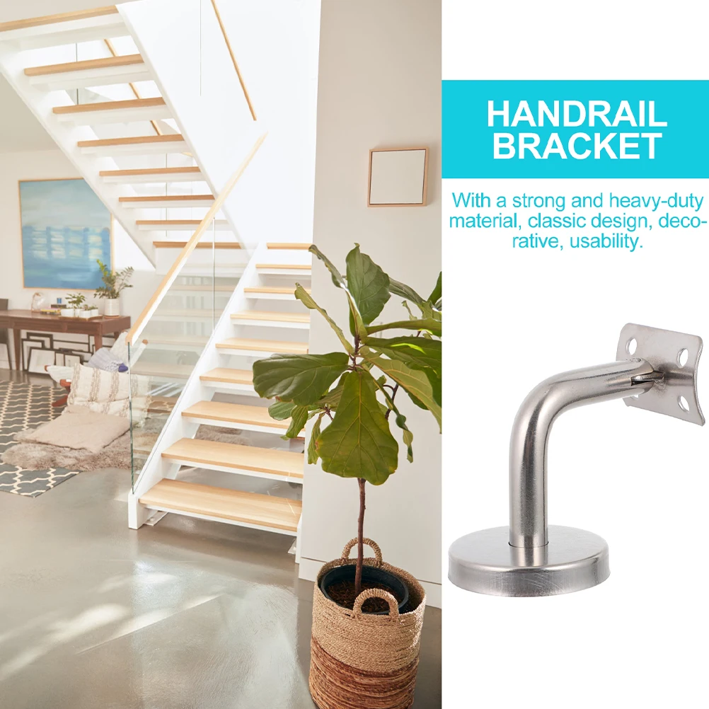 

5 Pcs Stainless Steel Wall Support Sturdy Bracket Banister Brackets for Handrail Holder Stairs Wall-mounted Riser