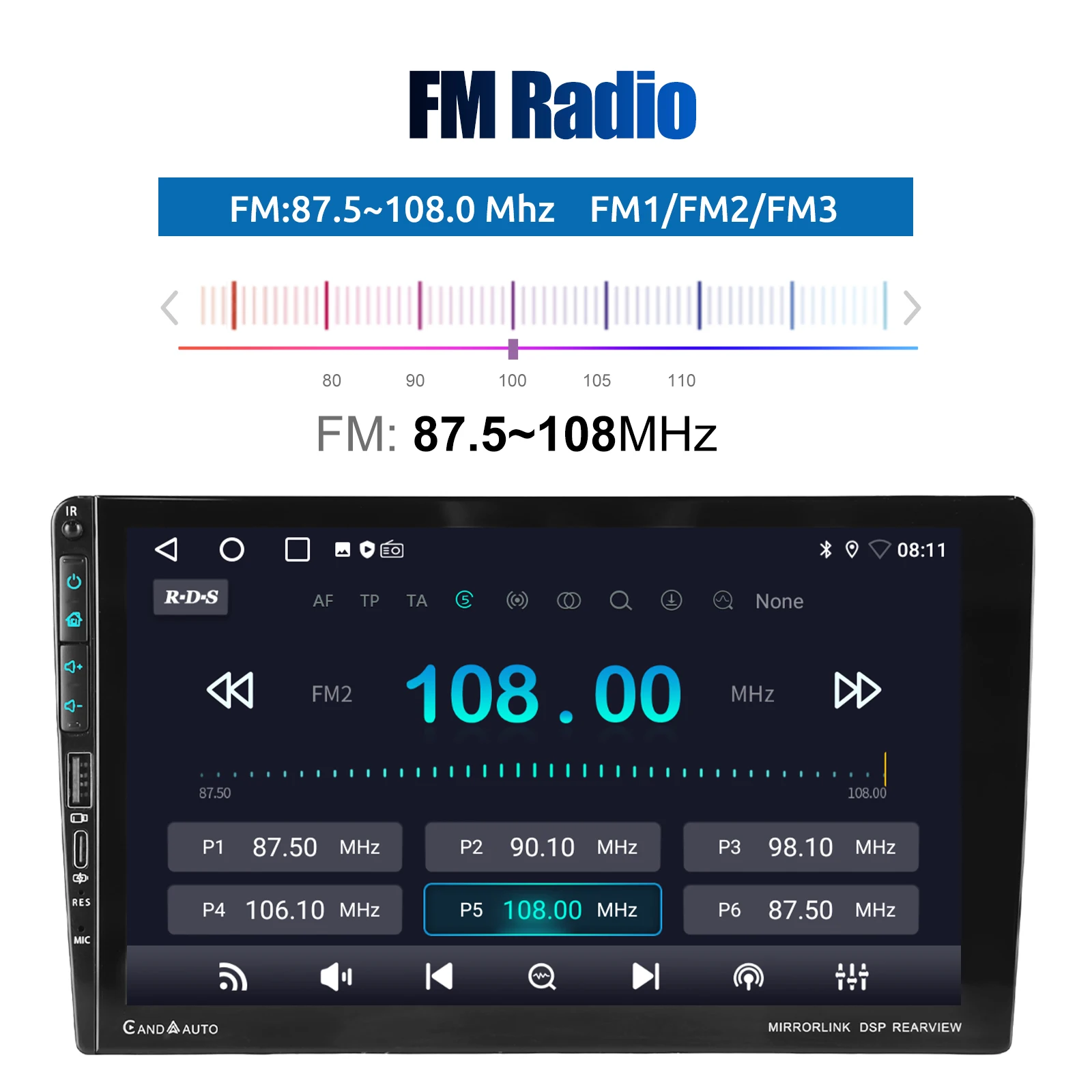 ESSGOO DAB+ 9'' Android14 32/64G Für Nissan Qashqai J10 2006-2013 Carplay Autoradio RDS GPS Navi WIFI BT USB Typ-C – Detail 12