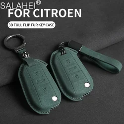 Car Key Case Full Cover Keychains Holder for Citroen C3 C4 C5 CACTUS C6 C8 Fob Smart Remote Keyless Protection Shell Accessories