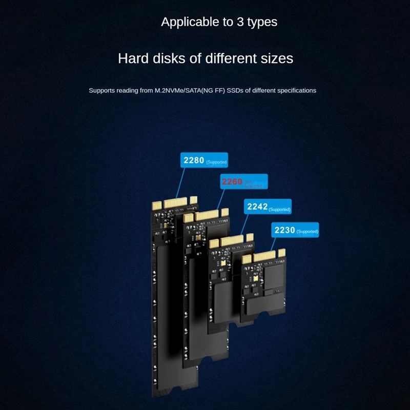 M.2 Nvme SATA SSD Enclosure Case 10Gbps M.2 To USB Type C External Adapter Fingerprint Encryption M.2 SSD Enclosure Durable