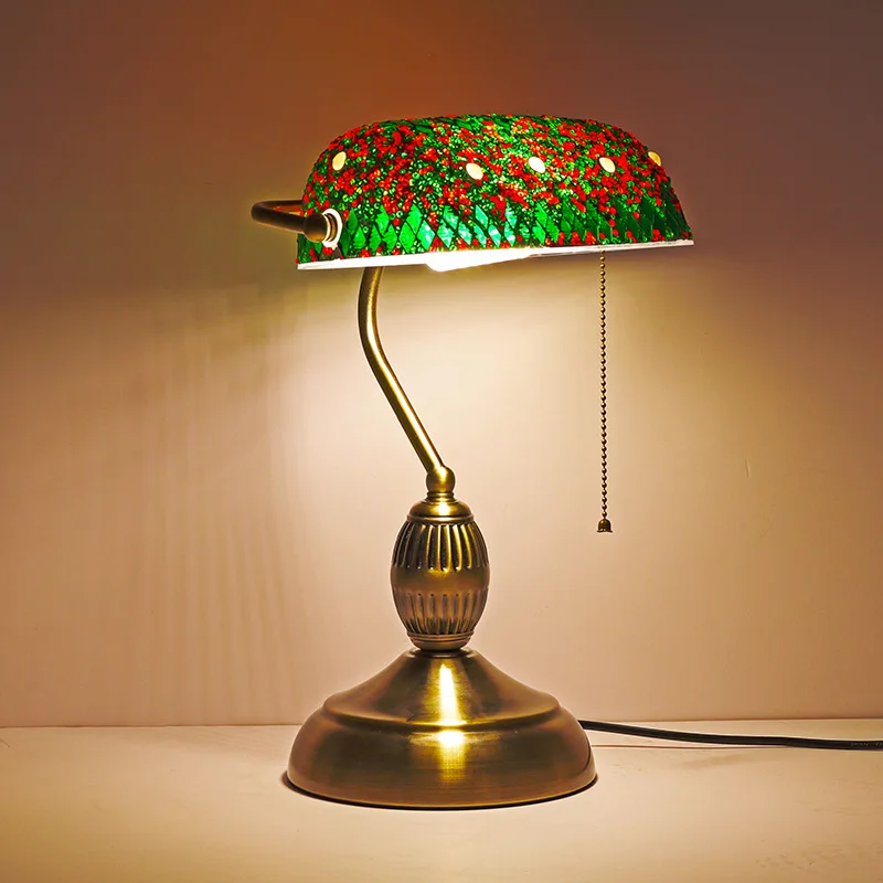 

Featured Bank of the Republic of China Bank desk lamp Bedroom Living Room Restaurant Hotel B&B Bar Mosaic Glass table lamp