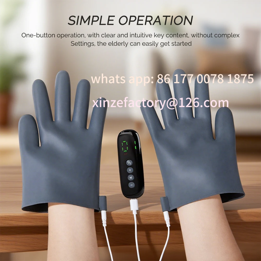 

Customizable Electric Pulse Massage Gloves EMS Pulse Body Massager Relax Tight Muscles Relieve Fatigue