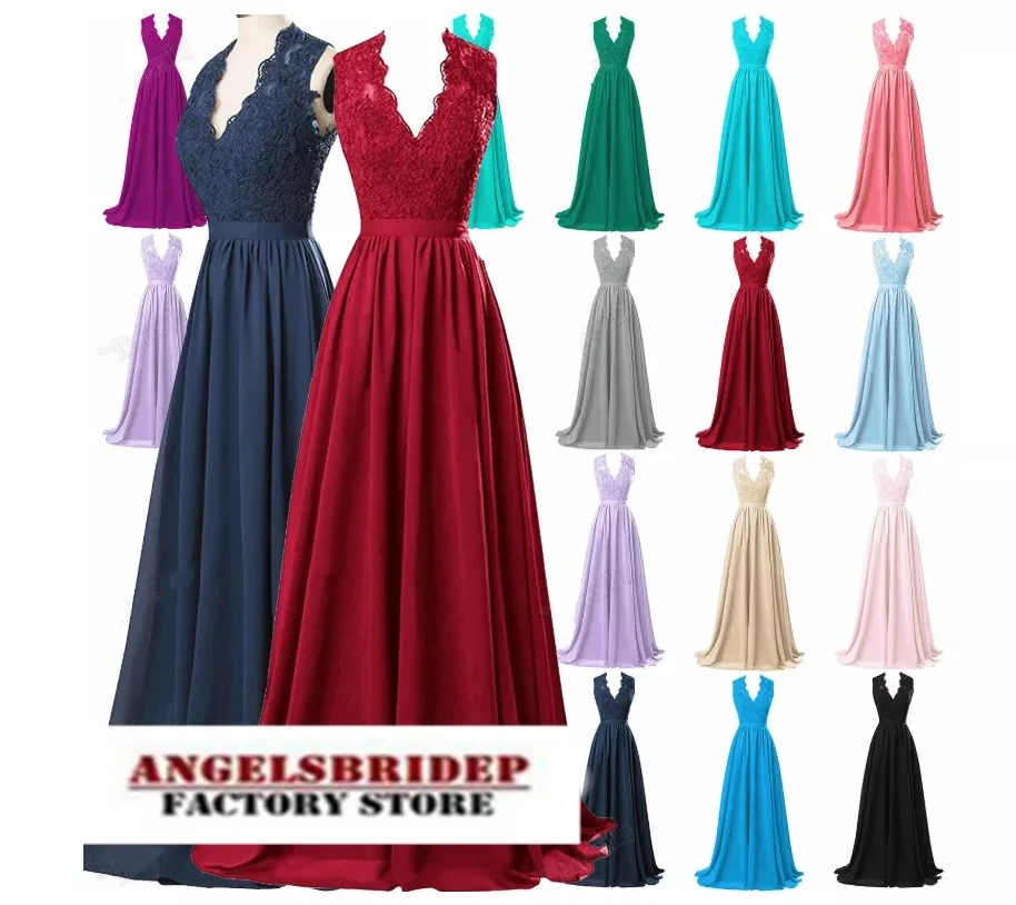 

Angelsbridep Appliques Chiffon Evening Dresses With Sash Prom Party A-line Dress Abiti Da Cerimonia Lace-up Back Floor Length