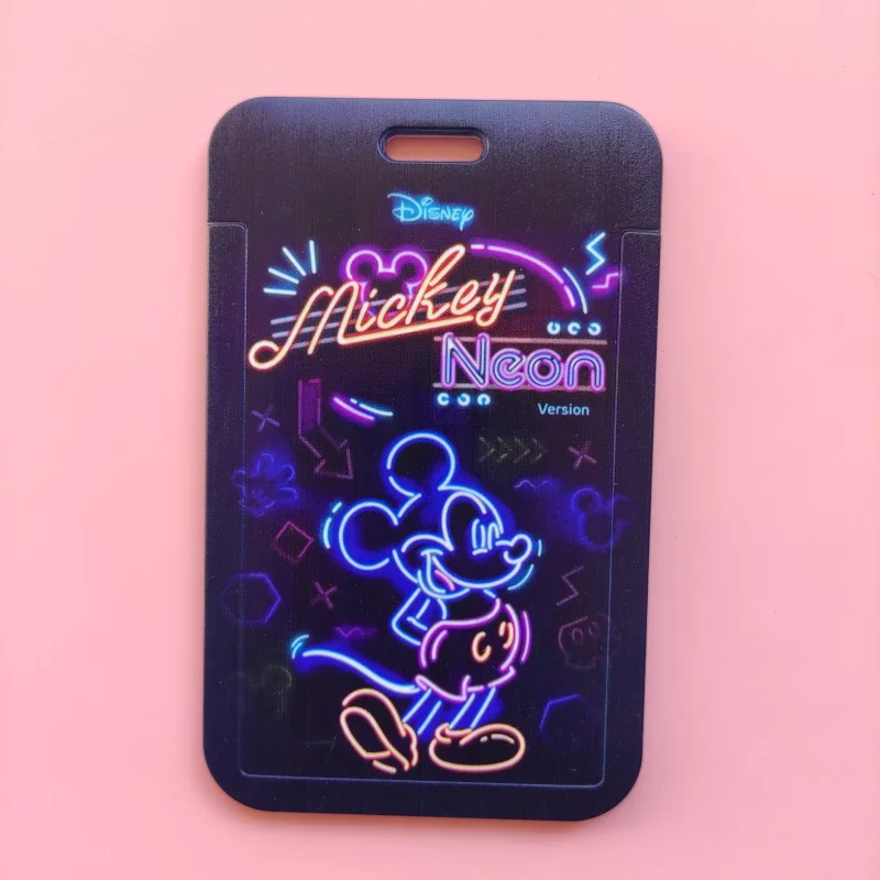 Disney Mickey Minnie Mouse Girls Doctor Nurse Girls Bank Card Holder Business Badge Card Case Frame ABS Employee Card Clip