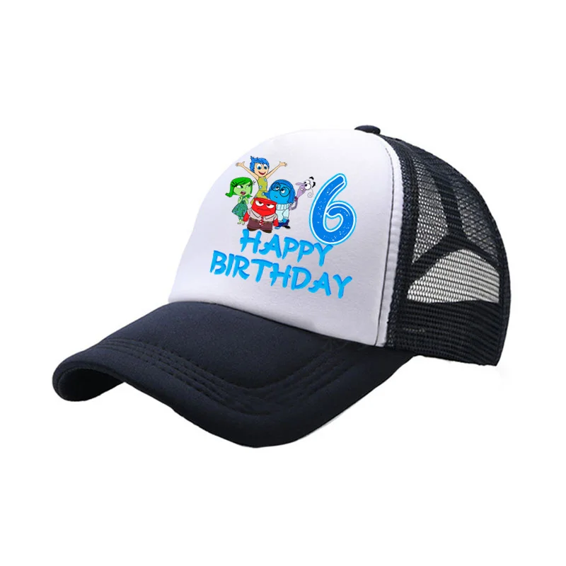 2024 New Inside Out Riley Joy Children Birthday Lucky Number Hats Cute Cap for Boy Girls Cap Hats Toys for Kids Christmas Gifts images - 6