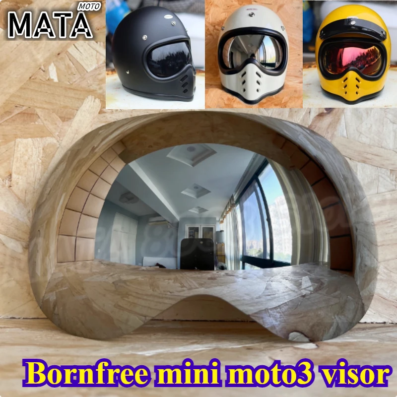 

Bornfree Helmet Built-in Visor Accessories Mini Moto3 Space Helmet Sun Protection Sun Protection Reflective Windproof Visor