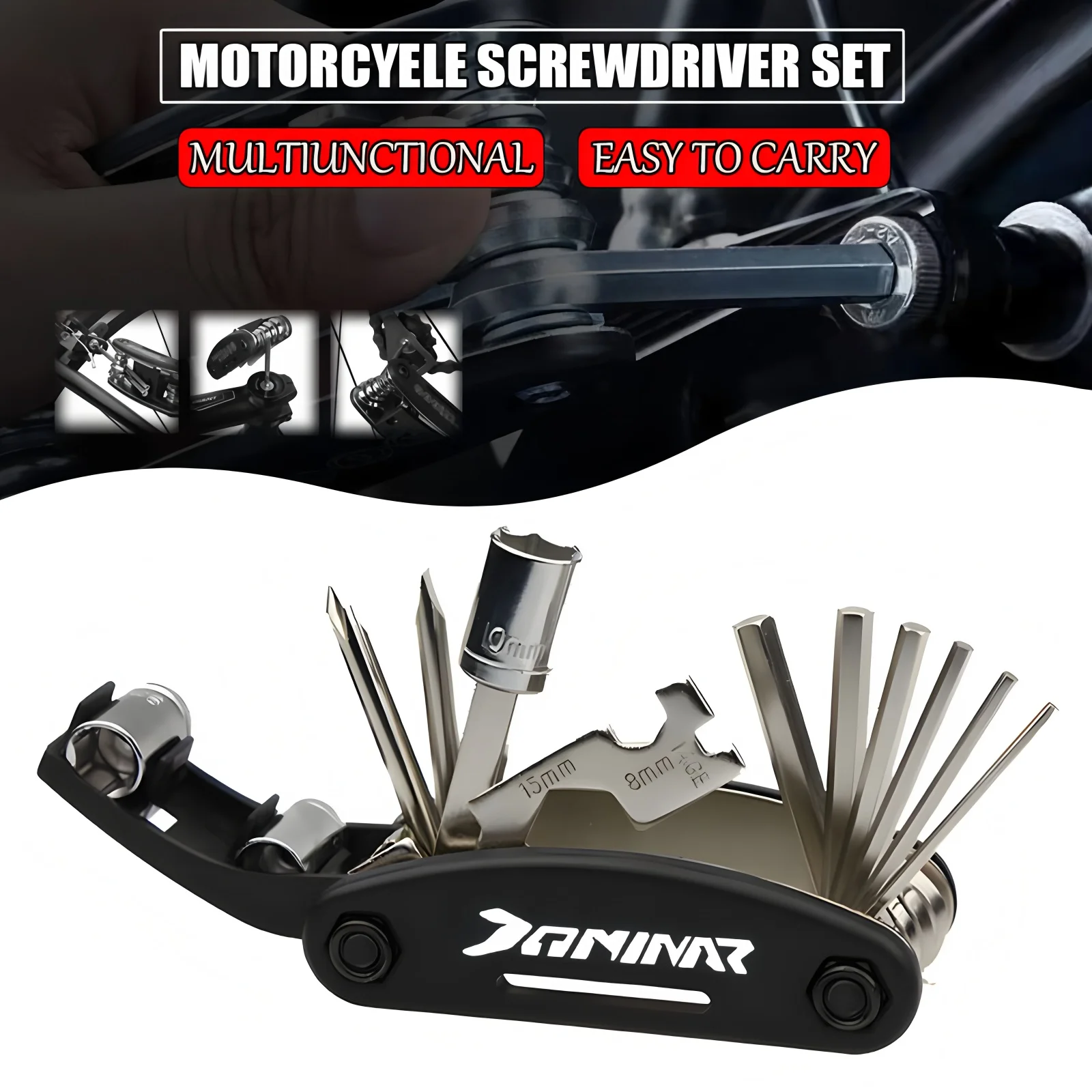 Zestaw narzędzi wielofunkcyjnych do motocykla Bajaj Dominar 250 400 Dominar400 Dominar250, przenośny zestaw śrubokrętów naprawczych