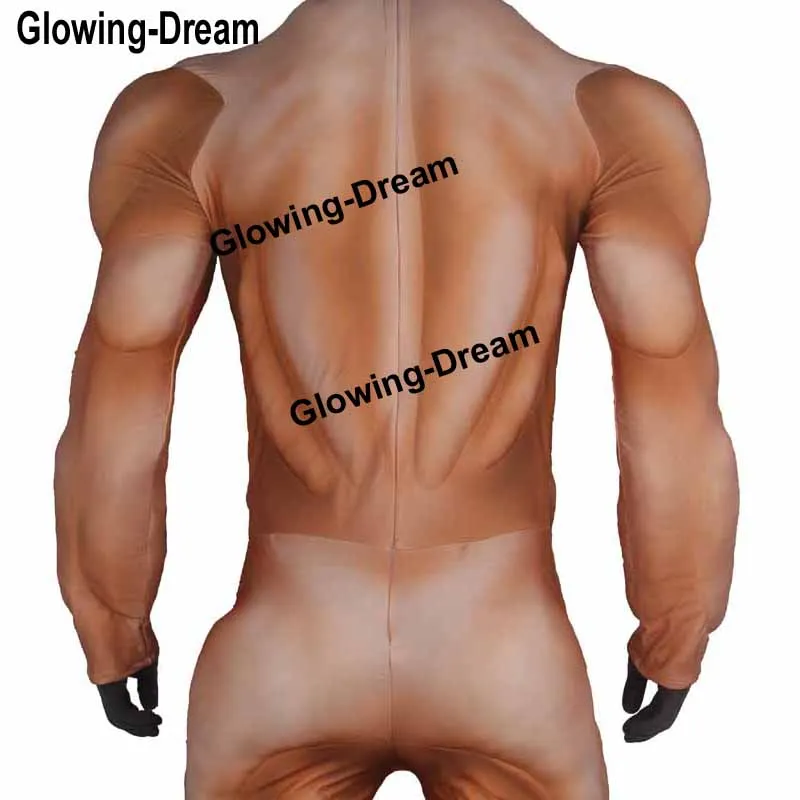 Costume muscolare più grande di alta qualità tuta muscolare tuta muscolare finta tuta muscolare da supereroe completo muscolare del corpo intero