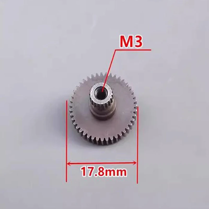 10 Buah M3 Spur Gear 43 Gigi 5.9MM Lubang Proses Roda Gigi Bahan Logam Tinggi Gigi Datar Sekitar 4 Mm