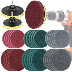 Power Drill Scouring Pad Rotary Tool Drill Power Brush Tile Scrubber Scouring Pad Cleaning Round Scrub Pad for Polishing Machine