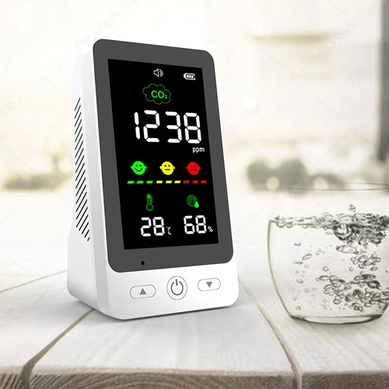 Air Quality Monitor Led Screen CO2 Carbon Dioxide Meter Temperature Humidity Measuring Detector NDIR Infrared Tester