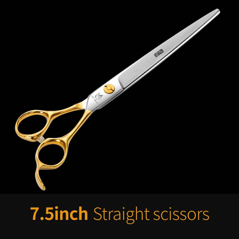 Fenice 6,5/6,75/7,0/7,5 Zoll Professionelle Hundepflegeschere Schneiden Effilierschere zum Schneiden von Hundehaaren für Groomer-Werkzeuge