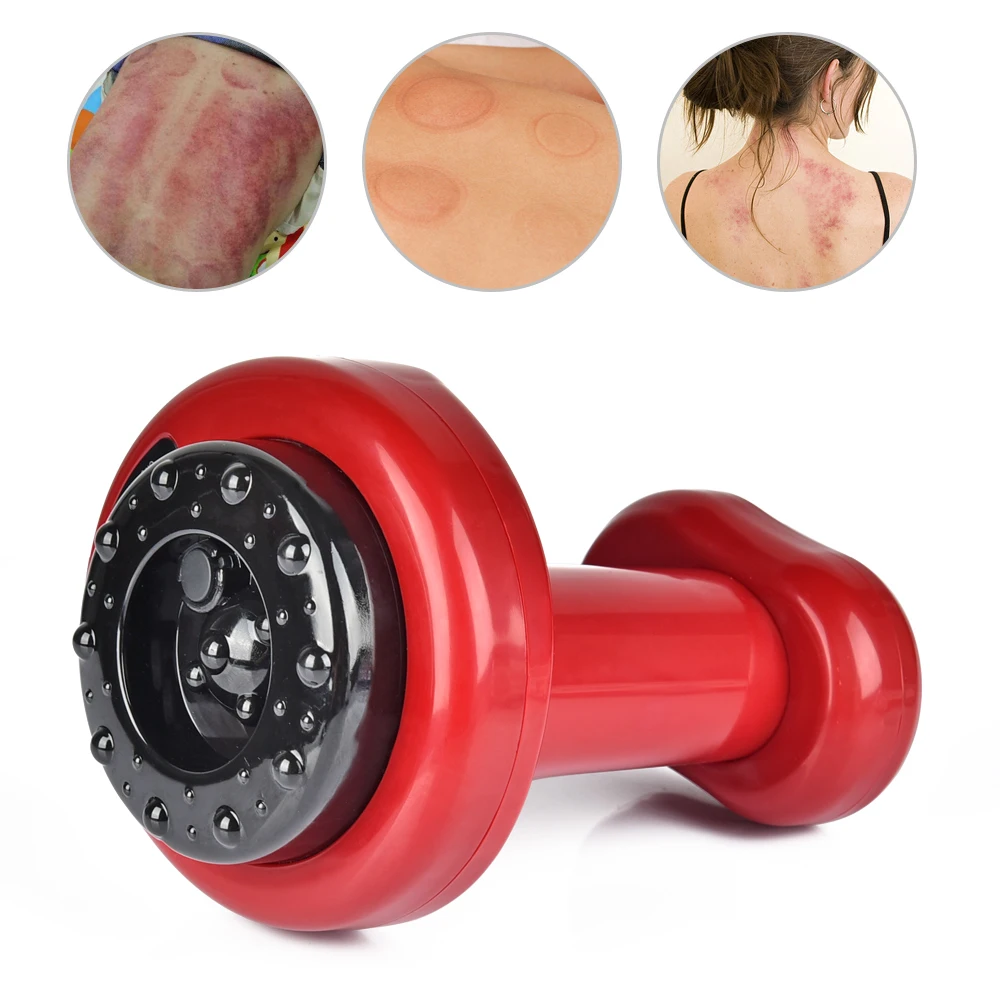 Home Electric Guasha Scraping Massage Cupping Body Massager Vacuum Cans Suction Cup Heating Fat Burner Anti-cellulite Massager