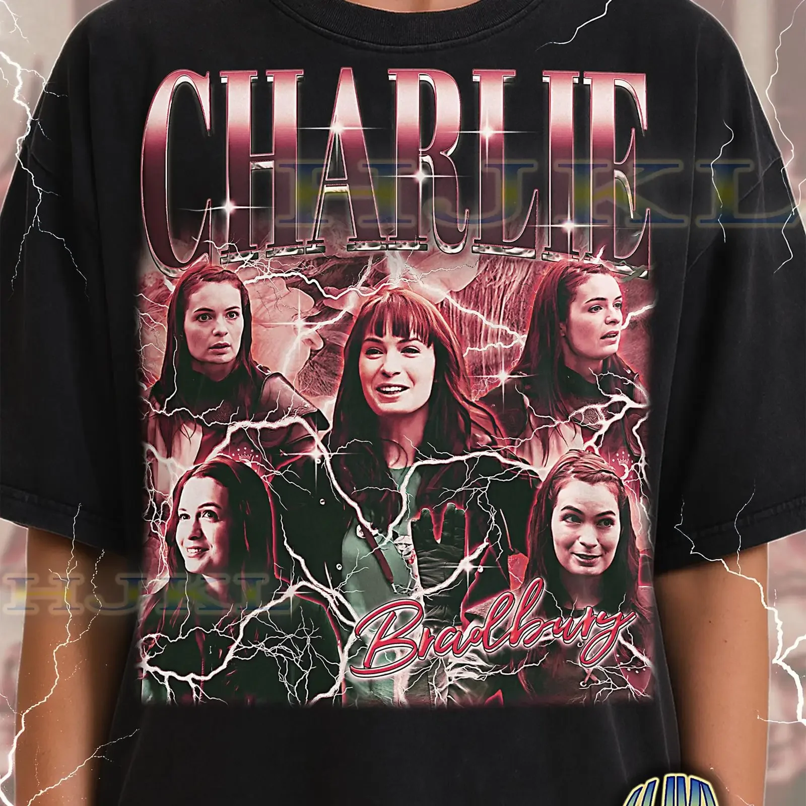 Camiseta Charlie Bradbury, Personaje de TV Vintage, Héroe Nerd, Clásico de los 90, Suéter Retro, Lavado Vintage, Suave y Transpirable