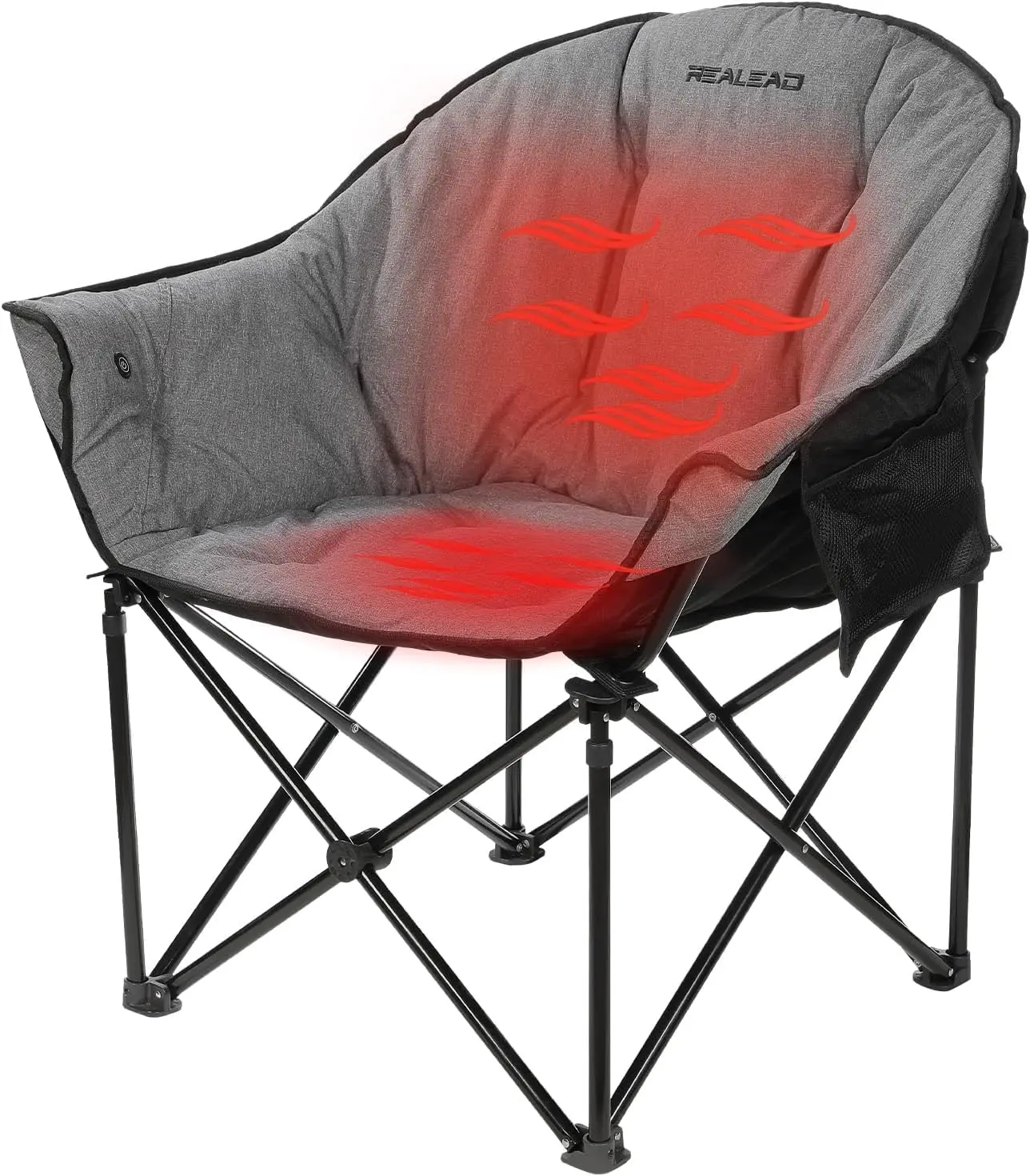 Oversized Heated Camping Chair | Fully Thick Padded | Heated Chairs for Outdoor Sports with Back and Seat Heating | Heated Foldi