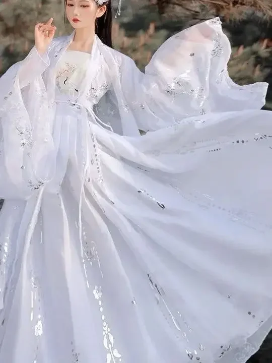 Originale Hanfu antico Costume cinese abbigliamento donna tradizionale costumi di danza Hanfu vestito da fata popolare per la laurea