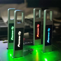 Free Custom Pioneer DJ LOGO Color LED Light Metal USB2.0 Flash Drive 4GB 8GB 16GB 32GB 64GB 128GB 256GB