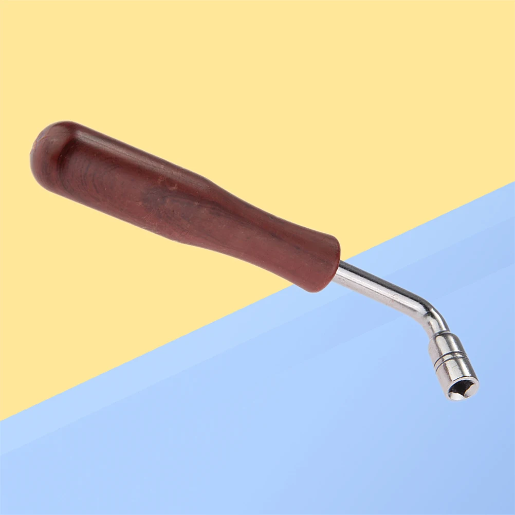 

Exquisite Portable Guzheng Tuner Tool Quadrilateral Tip Spanner Hardwood Lever Handle Wrench L Shape Design Piano Tuning Hammer