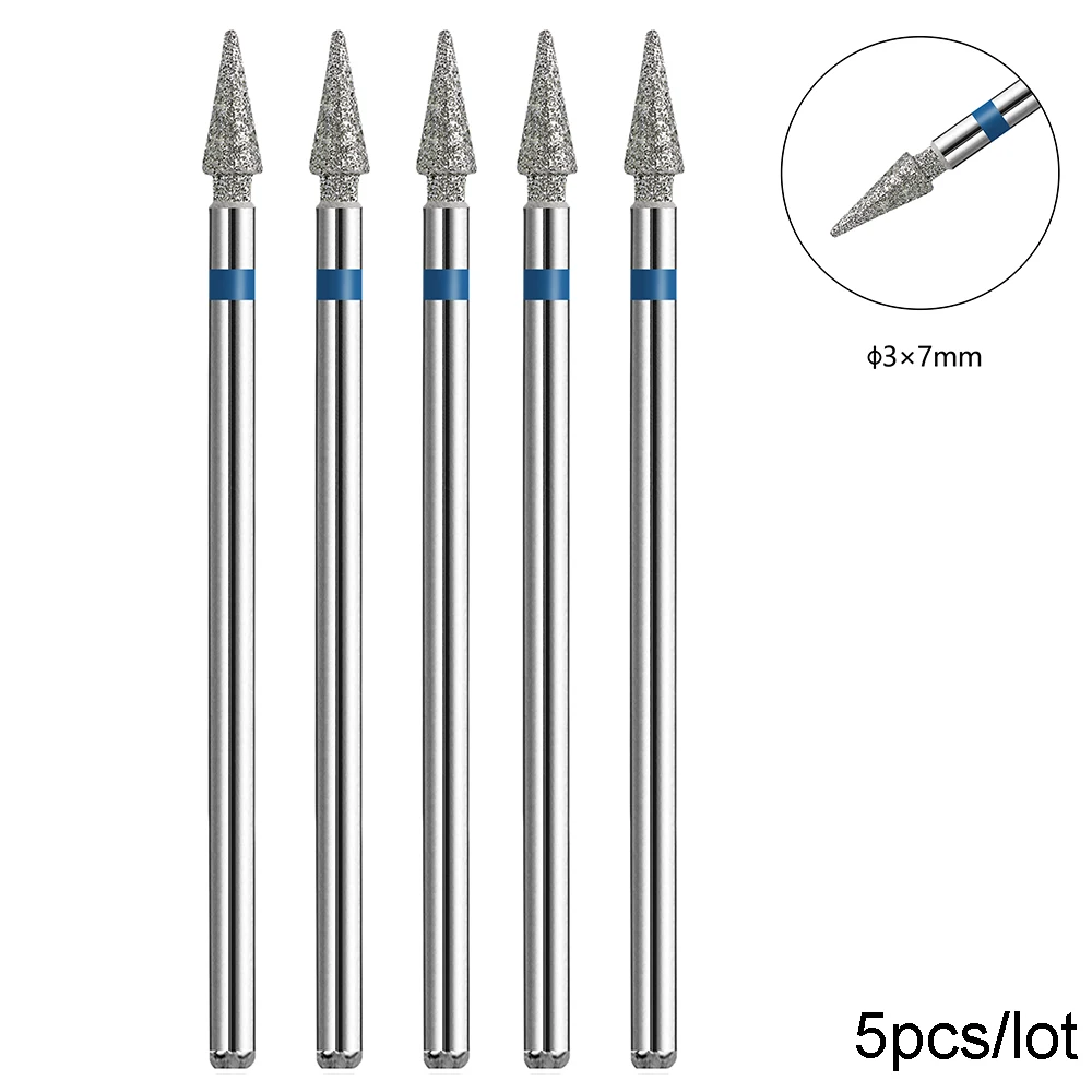 BNG 5PCS Fräser für Maniküre Diamant Nagelbohrer Set Fräsen Diamant Bit Fräser Nagelbits für Nagelbohrmaschine – Detail 4