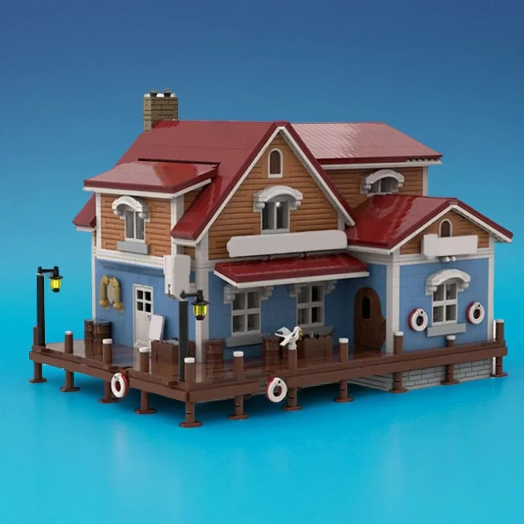 

4103 шт. яхта-клуб и парусная школа MOC Waterfront морская обзор образование здание блоки «сделай сам» игрушки на день рождения подарок