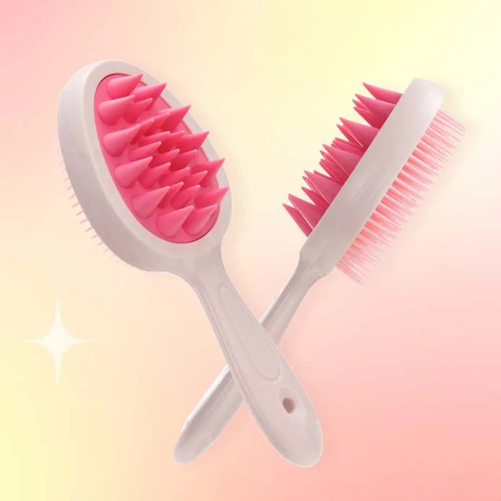 Brosse de lavage de tête pour femme, shampooing, corps, support et cheveux secs, peigne de lavage, outil de coiffure, manche, cuir chevelu, massage