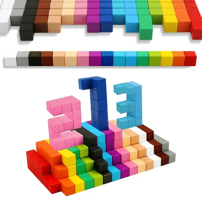Designer Building Blocks Rainbow Cube Colorful Connection Block DIY Model Children Toys Birthday Christmas Gifts for Kids Toys