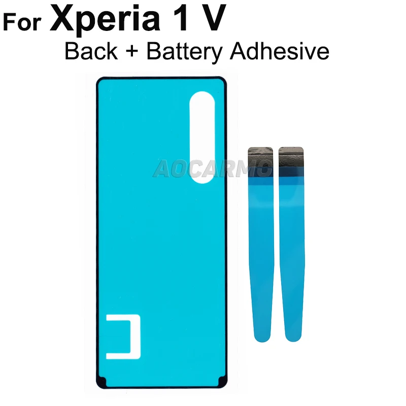 Aocarmo For Sony Xperia 1 V XQ-DQ72 DQ44 SO-51D Front LCD Display Adhesive Back Cover Rear Housing Battery Sticker Glue Tape