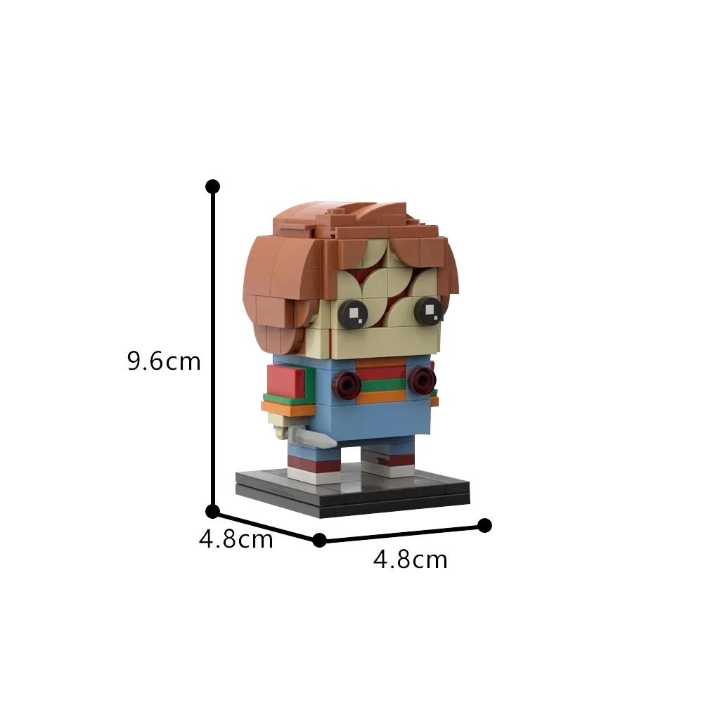 شخصيات فيلم رعب MOC Chuckyds لبنات البناء ، Brickheadzs ، الكوميديا الكلاسيكية ، نموذج الطوب ، هدية اللعب