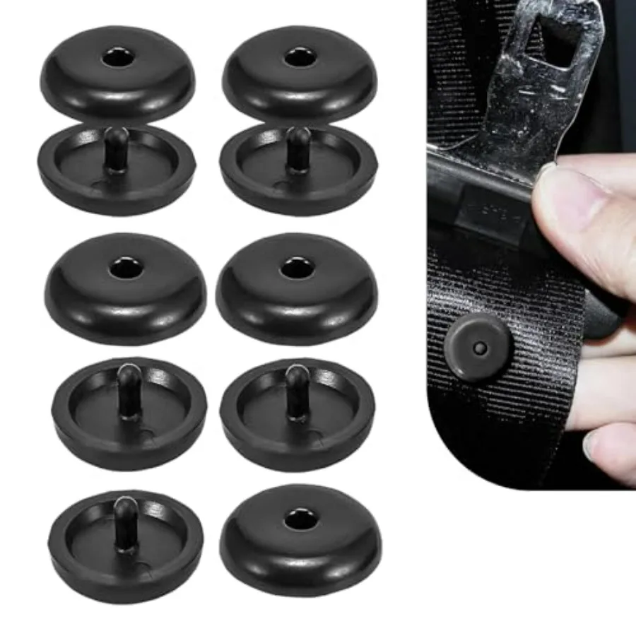 

10 Sets Seat Belt Button Stop Snap-On Seat Belt Clips Universal Fit Plastic Seatbelt Stopper Kit Prevent Sliding Down Car Acces