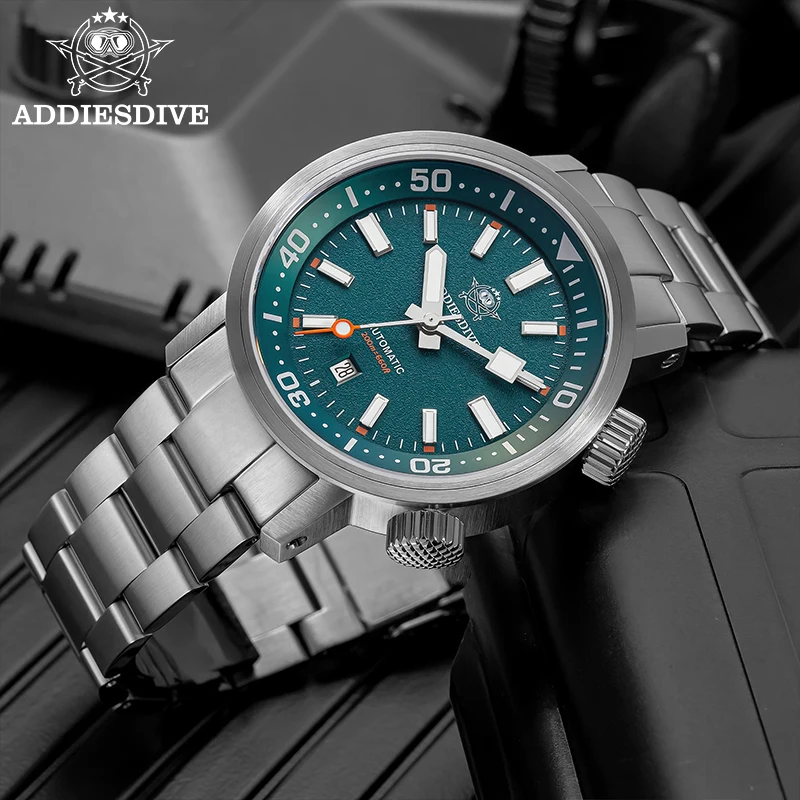 ADDIESDIVE Men's Watch Sapphire Grass AD2541 Relogios Masculino BGW9 Super Luminous 200M Waterproof Automatic Mechanical Watches