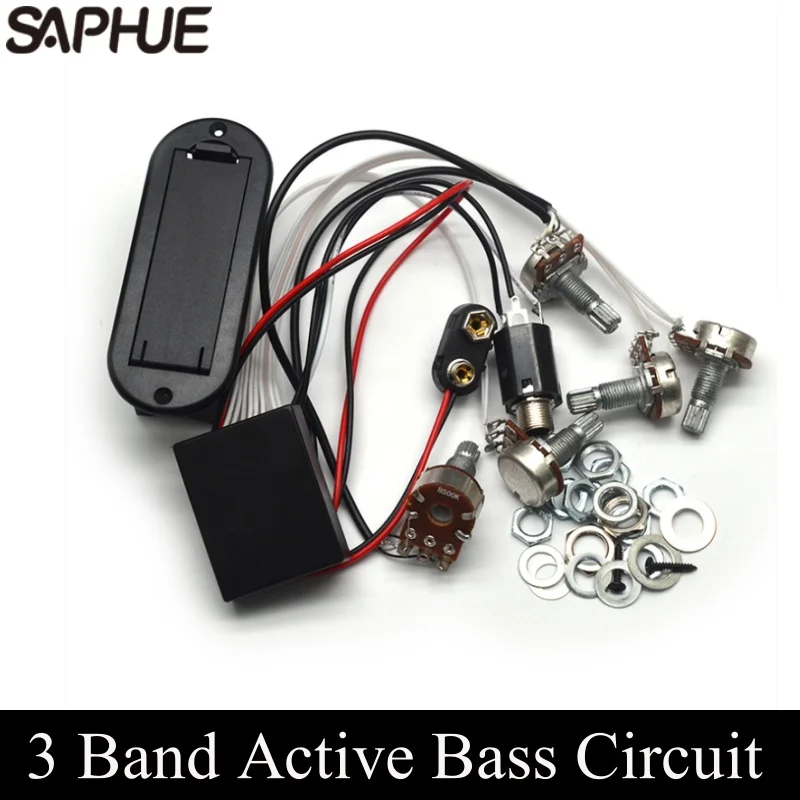 2 Band / 3 Band Pre-wired Active Bass Circuit Active EQ Equalizer Electric Bass Preamp Circuit