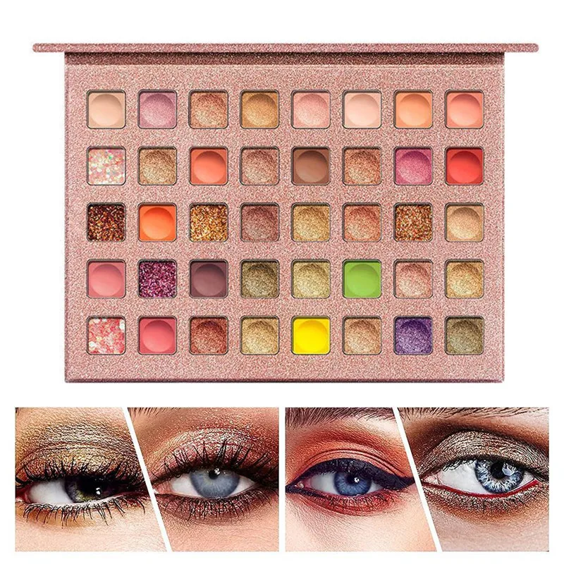 Palette de fards à paupières de 40 couleurs, poudre de fard à paupières scintillante et mate, facile à colorier, maquillage cosmétique