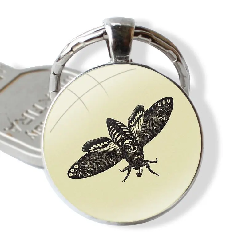 Hannibal Silence Of The Lambs Keychain Handmade Glass Cabochon Key Ring Holder Pendant Key Chains