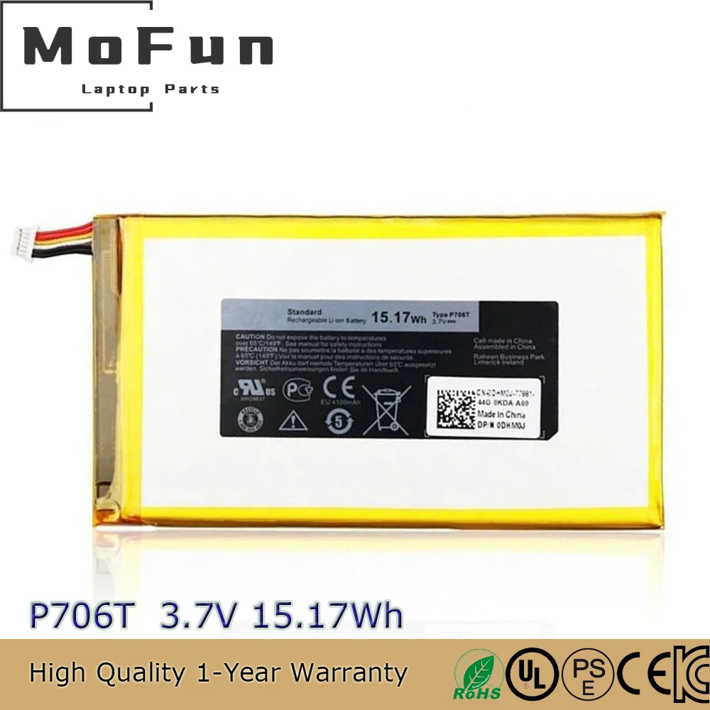 Batería original para ordenador portátil P706T 3,7 V 15,17Wh para Dell Venue 7 3730 Venue 8 3830 0CJP38 0DHM0J
